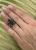 Modern Ruby and Black Diamond Frog Ring
