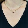 Modern Ruby and Diamond Necklace