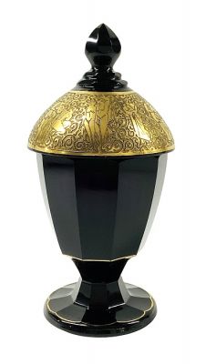 Moser Art Deco Covered Jar