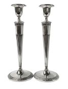 Neoclassical Inspired Art Deco Sterling Silver Candlesticks