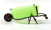 Opaline Glass Miniature Wheelbarrow,  Late 19th Century