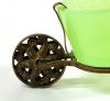 Opaline Glass Miniature Wheelbarrow,  Late 19th Century
