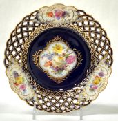 Reticulated Meissen Floral Cabinet Plate