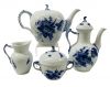 Royal Copenhagen “Blue Flowers, Curved” Pattern Tea And Coffee Set