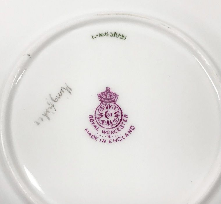 Royal Worcester Artist Signed Hand Painted Cabinet Plates