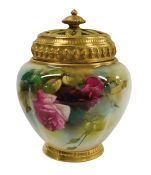 Royal Worcester Potpourri With Two Covers, circa 1913