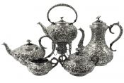 Samuel Kirk & Son Company Sterling Silver 5 Piece Tea And Coffee Set, circa 1868-1896