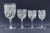 Set Of 13 Etched Crystal Glasses