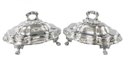 Sheffield Silver Plate Entree Dishes, Mid 19th Century