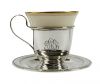 Sterling Silver And Lenox Porcelain Demitasse Set, circa 1930
