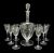 Remarkable Set Of Hand Blown Glasses, Decanter And Bowls