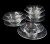 Remarkable Set Of Hand Blown Glasses, Decanter And Bowls