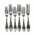 Tiffany & Co. Antique Sterling Silver Forks, “Grecian” Pattern, Registered 1880