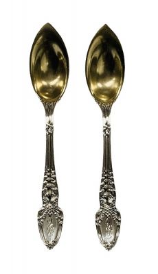 Tiffany & Co. Sterling Silver Grapefruit Spoons, circa 1890-1955