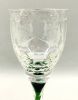 Tulip Shaped Wheel Cut Crystal Wine Glasses