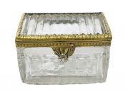 Unsigned Baccarat Cut Crystal Comfit Box, French, circa 1860