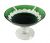 Val St. Lambert Green Cut To Clear Crystal Pedestal Comport, circa 1970