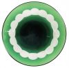 Val St. Lambert Green Cut To Clear Crystal Pedestal Comport, circa 1970