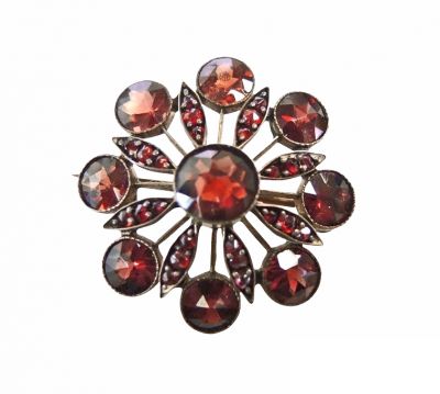 Victorian Garnet Brooch