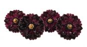 Victorian Amethyst Glass Curtain Tie Backs, American, circa 1860-80