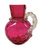 Victorian Cranberry Glass Water Pitcher