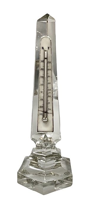 English Sterling Silver Desk Thermometer