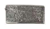 Victorian English Sterling Silver Calling Card Case, circa 1898