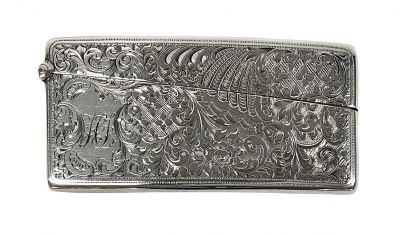 Victorian English Sterling Silver Calling Card Case, circa 1898