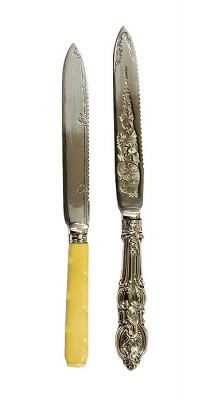 Victorian Era Silver Plate Cake Knives