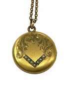 Victorian Gold Filled Locket, Engraved “PMM”