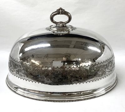 Victorian Silver Plate Meat Dome, circa 1890