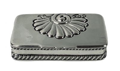Victorian Sterling Silver Stamp Box, circa 1890