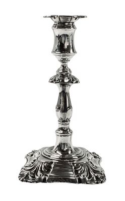 Victorian Sterling Silver Taper Stick, Fully Hallmarked For London 1887