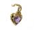 Vintage Amethyst and Diamond Heart Pendant and Enhancer