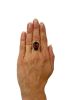 Vintage 16.10ct Cabochon Garnet and Diamond Ring in 14kt Yellow Gold