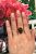 Vintage Cabochon Garnet and Diamond Ring