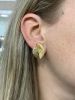 Vintage Diamond Fan Shaped Earrings