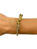Vintage Diamond Onyx Gold Horsehead Hinged Bangle