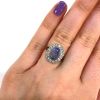 Vintage 1.29ct Opal and Diamond 18kt Ring