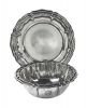 Vintage 800 Fine Silver Finger Bowls & Stands