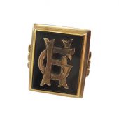 Vintage Agate Initial 'HG' Ring