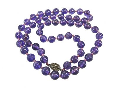 Vintage Amethyst Bead Necklace