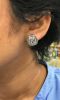 Vintage Aquamarine and White Sapphire Earrings