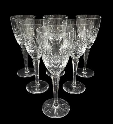 Vintage Atlantis Crystal Wine Glasses In The Marquise Pattern