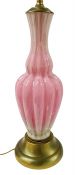 Vintage Barovier Murano Glass Lamp, circa 1960