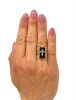 Vintage Black Onyx Cross Ring