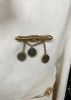 Vintage Citrine and Medallion Bar Brooch