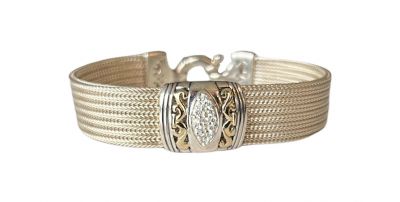 Vintage Silver and 14kt Bracelet