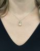 Vintage Cultured Pearl and Diamond Pendant and Platinum Chain