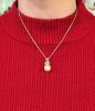 Vintage Cultured Pearl and Diamond Pendant and Platinum Chain